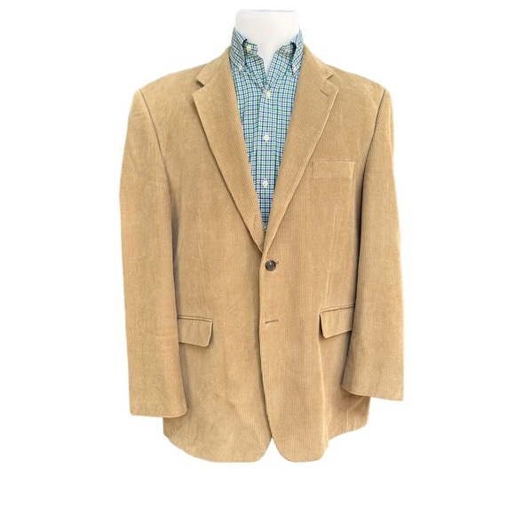 Lauren Ralph Lauren Men's Brown Two Button Corduroy Sport Jacket Blazer Size 44L